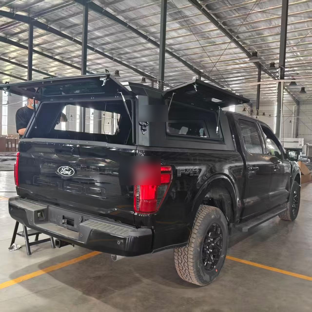 Pickup canopy installed